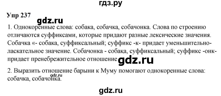 ГДЗ по русскому языку 6 класс Разумовская упражнение - 237, Решебник к учебнику 2023