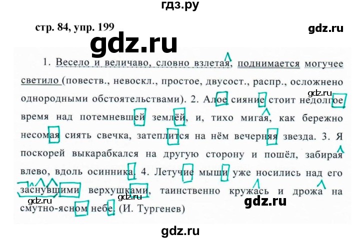 ГДЗ по русскому языку 7 класс Баранов упражнение - 199, Решебник №1 к учебнику 2015