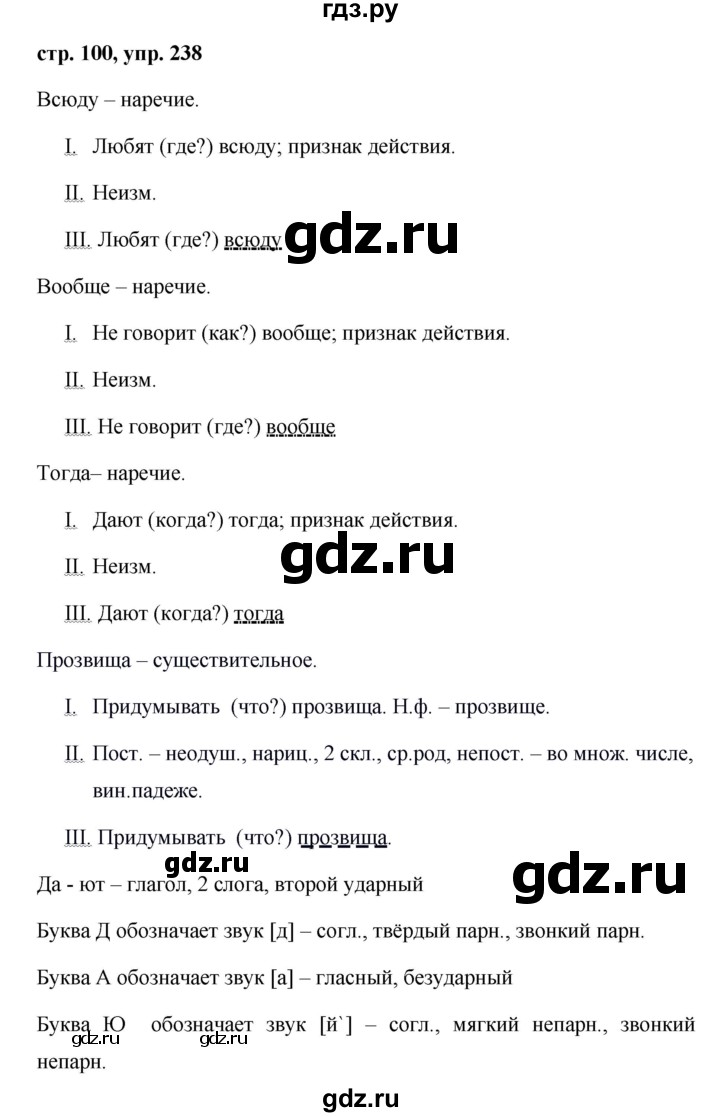 ГДЗ по русскому языку 7 класс Баранов упражнение - 238, Решебник №1 к учебнику 2015