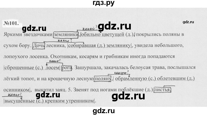 ГДЗ по русскому языку 7 класс Баранов упражнение - 101, Решебник №2 к учебнику 2015