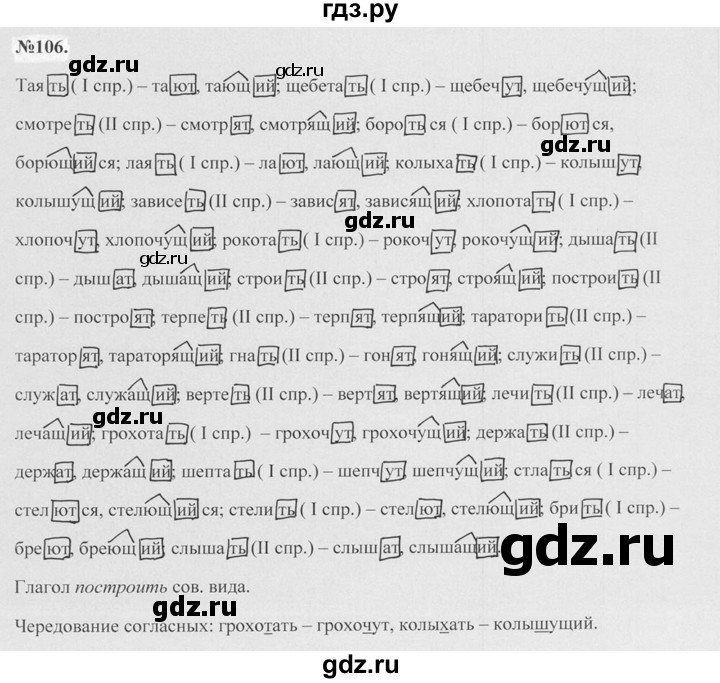 ГДЗ по русскому языку 7 класс Баранов упражнение - 106, Решебник №2 к учебнику 2015