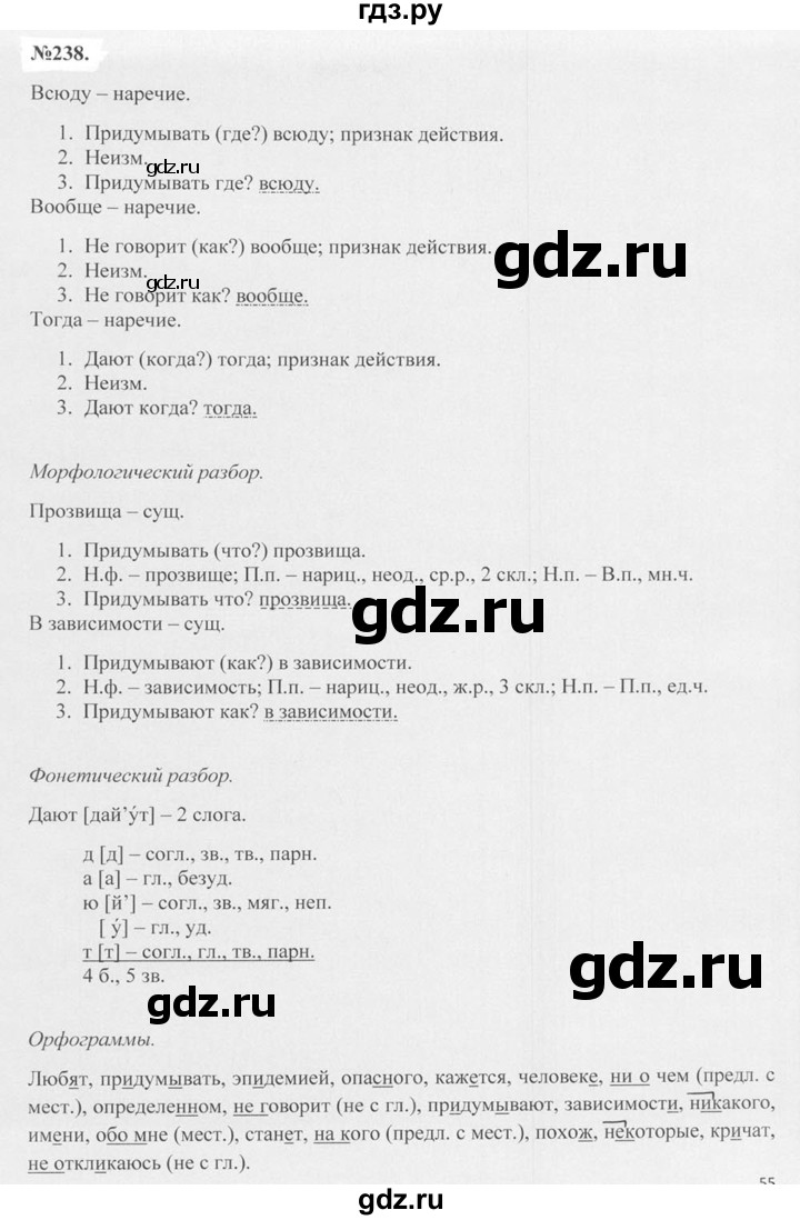 ГДЗ по русскому языку 7 класс Баранов упражнение - 238, Решебник №2 к учебнику 2015