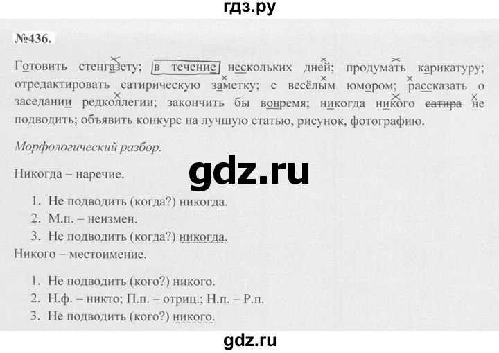 ГДЗ по русскому языку 7 класс Баранов упражнение - 436, Решебник №2 к учебнику 2015