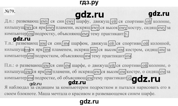 ГДЗ по русскому языку 7 класс Баранов упражнение - 79, Решебник №2 к учебнику 2015