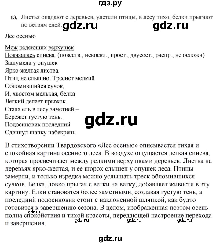 ГДЗ по русскому языку 7 класс Баранов упражнение - 13, Решебник к учебнику 2023-2024