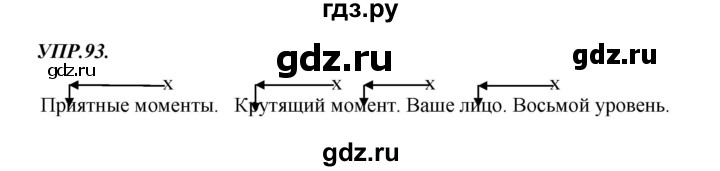 ГДЗ по русскому языку 8 класс Бархударов упражнение - 93, Решебник №1 к учебнику 2018