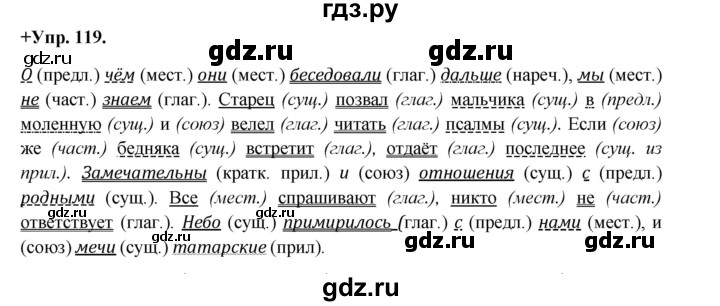 ГДЗ по русскому языку 8 класс Разумовская упражнение - 119, Решебник №1 к учебникам 2015/2019