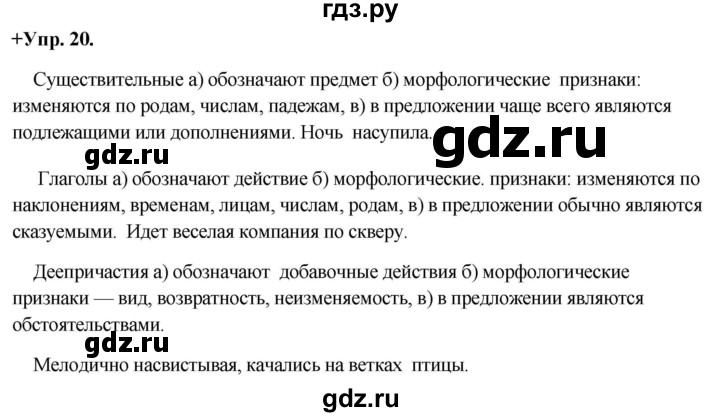 ГДЗ по русскому языку 8 класс Разумовская упражнение - 20, Решебник №1 к учебникам 2015/2019