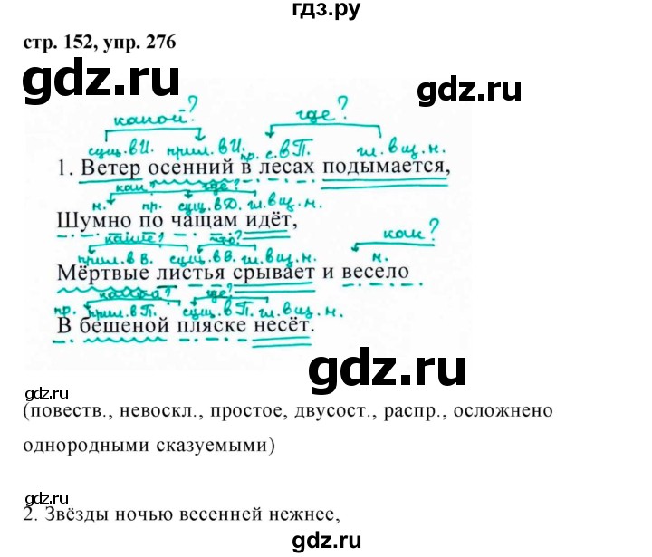 ГДЗ по русскому языку 8 класс Ладыженская упражнение - 276, Решебник №1