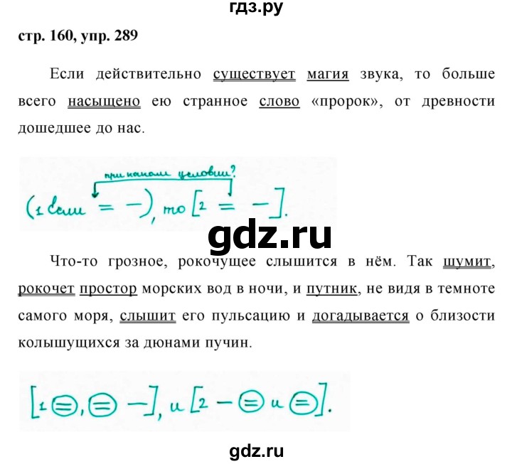 ГДЗ по русскому языку 8 класс Ладыженская упражнение - 289, Решебник №1