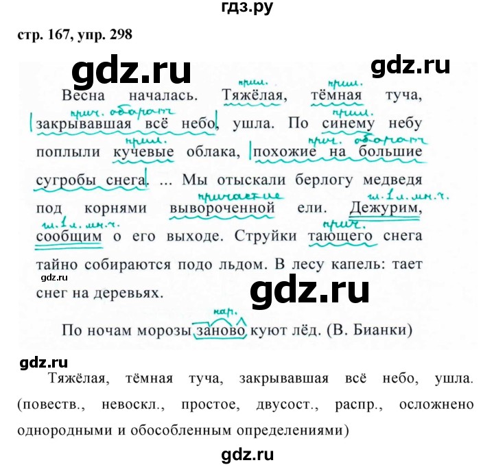 ГДЗ по русскому языку 8 класс Ладыженская упражнение - 298, Решебник №1