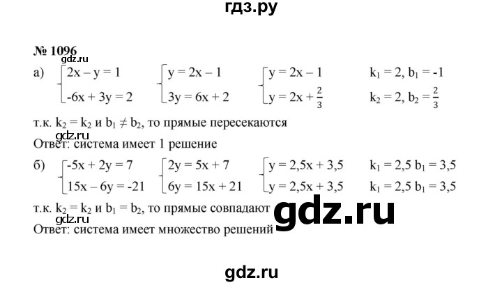 ГДЗ по алгебре 7 класс  Макарычев   задание - 1096, Решебник к учебнику 2022
