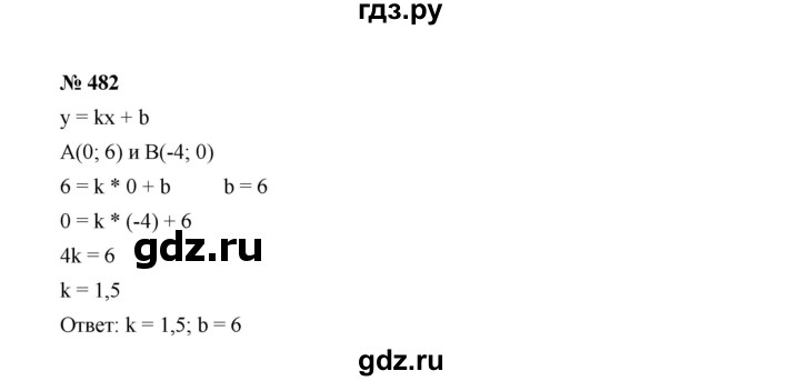 ГДЗ по алгебре 7 класс  Макарычев   задание - 482, Решебник к учебнику 2022