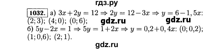 ГДЗ по алгебре 7 класс  Макарычев   задание - 1032, Решебник к учебнику 2015