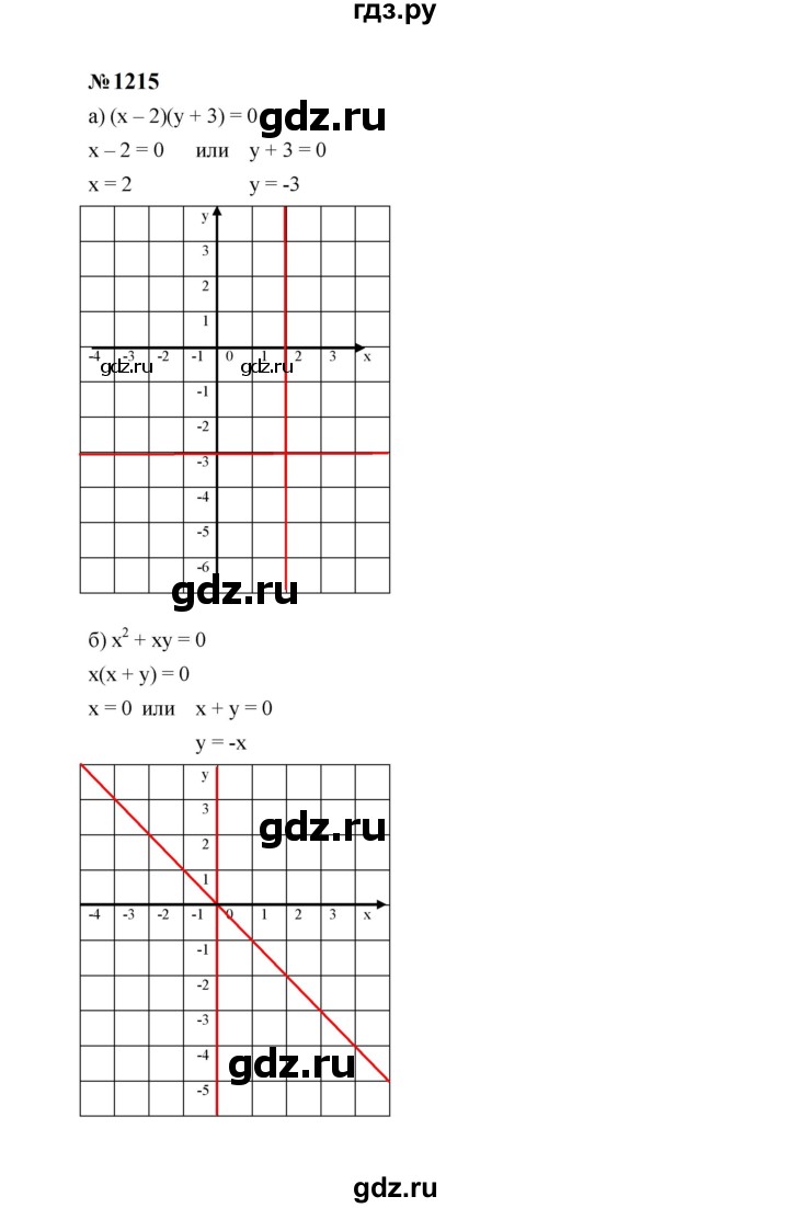 ГДЗ по алгебре 7 класс  Макарычев   задание - 1215, Решебник к учебнику 2023