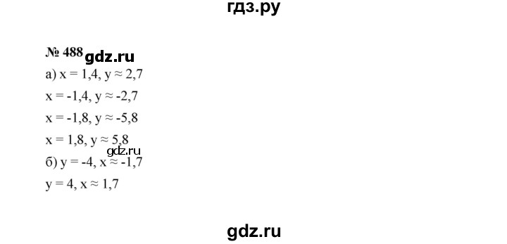 ГДЗ по Алгебре за 7 класс Макарычев, Миндюк, Нешков ответ на номер 488, Решебник 2022
