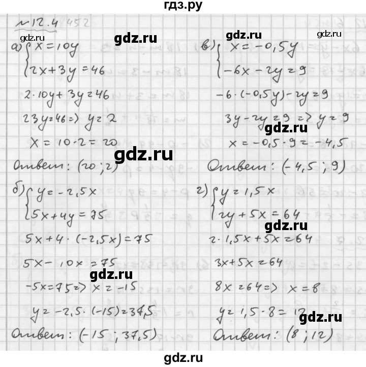 ГДЗ по алгебре 7 класс  Мордкович Учебник, Задачник Базовый уровень §12 - 12.4, Решебник №2 к задачнику 2015