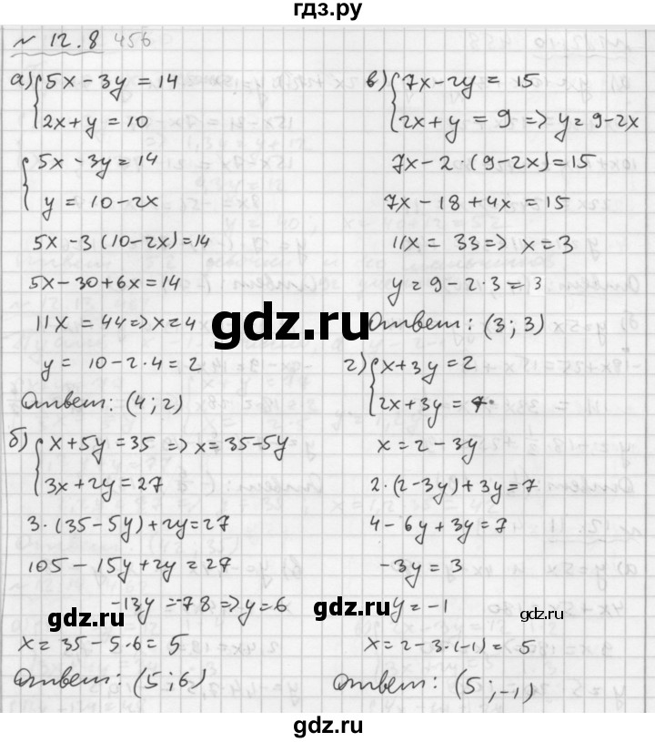 ГДЗ по алгебре 7 класс  Мордкович Учебник, Задачник Базовый уровень §12 - 12.8, Решебник №2 к задачнику 2015
