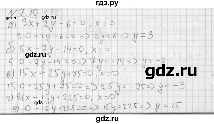ГДЗ по алгебре 7 класс  Мордкович Учебник, Задачник Базовый уровень §7 - 7.10, Решебник №2 к задачнику 2015