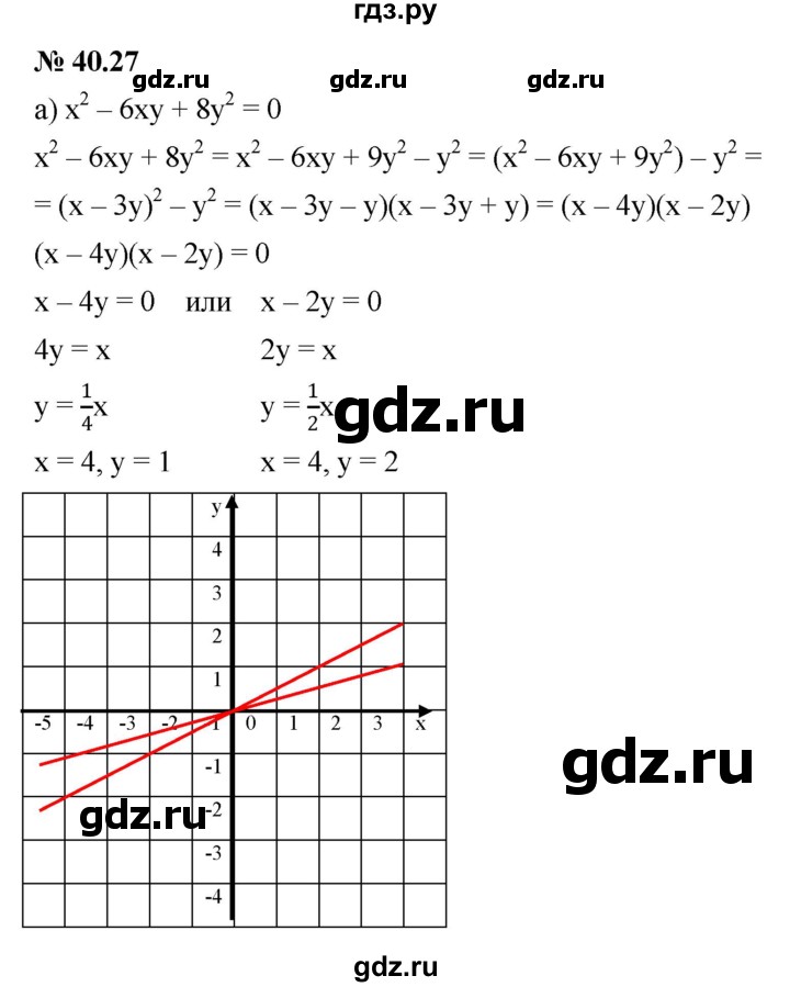 ГДЗ по алгебре 7 класс  Мордкович Учебник, Задачник Базовый уровень §40 - 40.27, Решебник к задачнику 2021