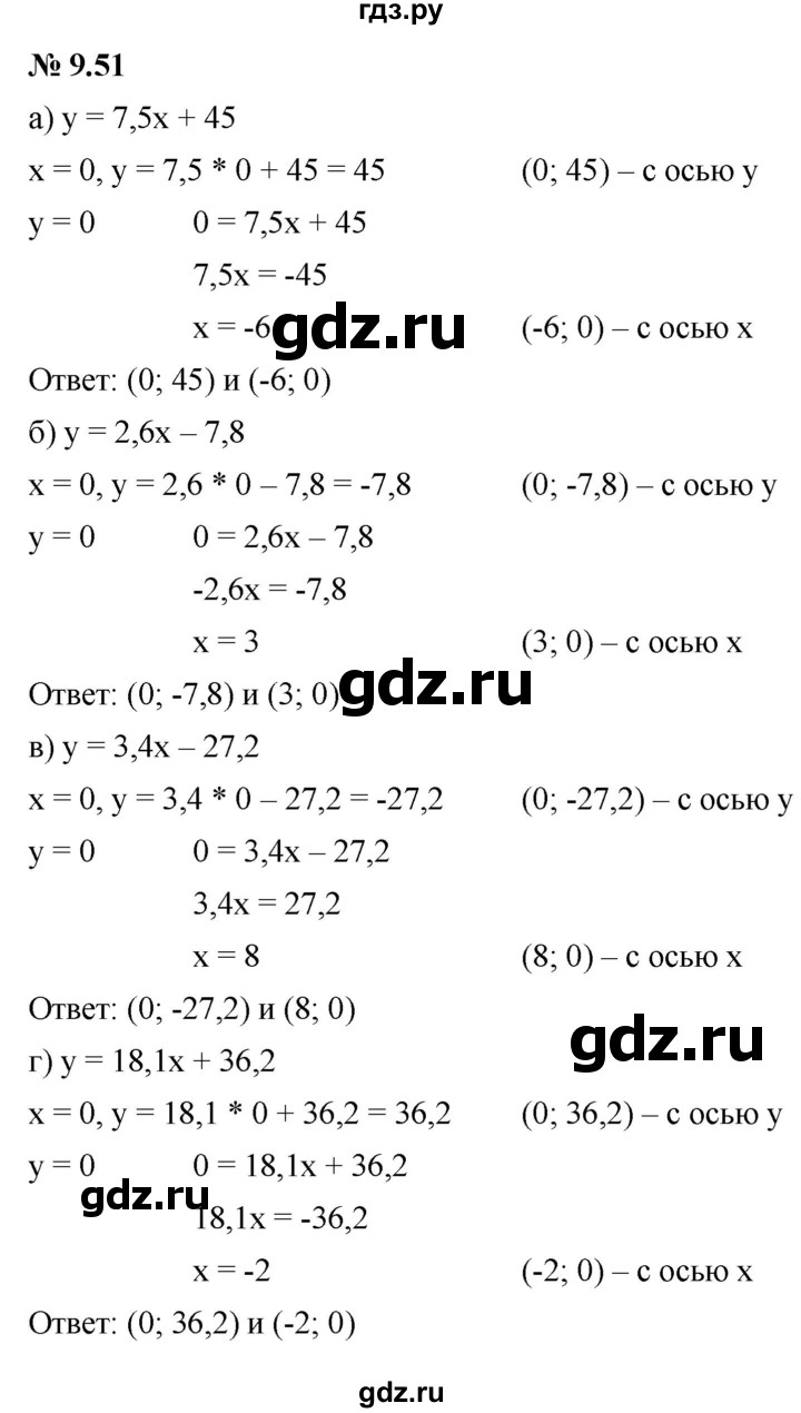 ГДЗ по алгебре 7 класс  Мордкович Учебник, Задачник Базовый уровень §9 - 9.51, Решебник к задачнику 2021
