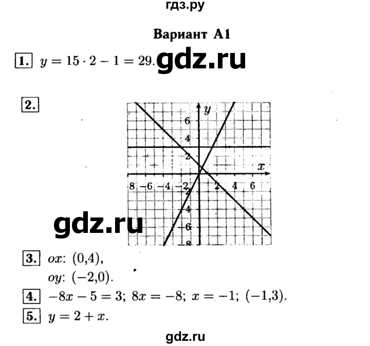 ГДЗ по алгебре 7 класс  Ершова самостоятельные и контрольные работы, геометрия  алгебра / контрольная работа / К-2 - А1, Решебник