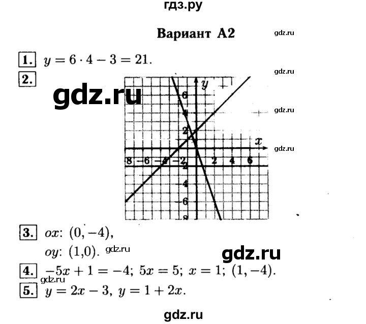 ГДЗ по алгебре 7 класс  Ершова самостоятельные и контрольные работы, геометрия  алгебра / контрольная работа / К-2 - А2, Решебник