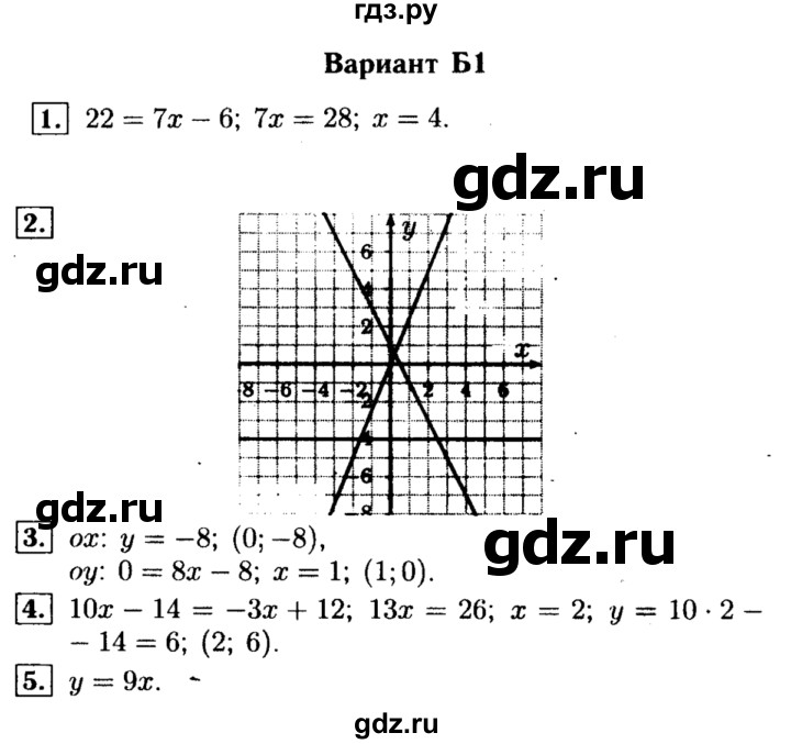 ГДЗ по алгебре 7 класс  Ершова самостоятельные и контрольные работы, геометрия  алгебра / контрольная работа / К-2 - Б1, Решебник