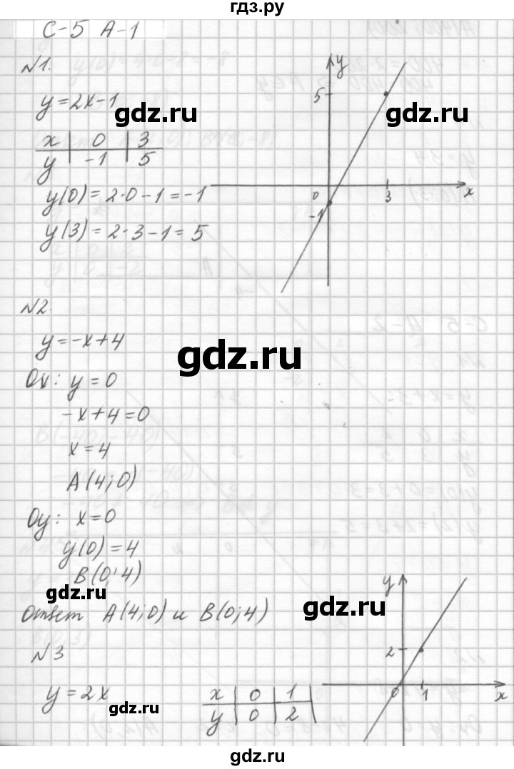 ГДЗ по алгебре 7 класс  Ершова самостоятельные и контрольные работы, геометрия  алгебра / самостоятельная работа / С-5 - А1, решебник №2