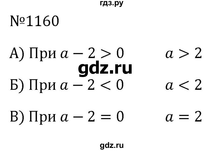 ГДЗ по алгебре 8 класс  Макарычев   задание - 1160, Решебник к учебнику 2023