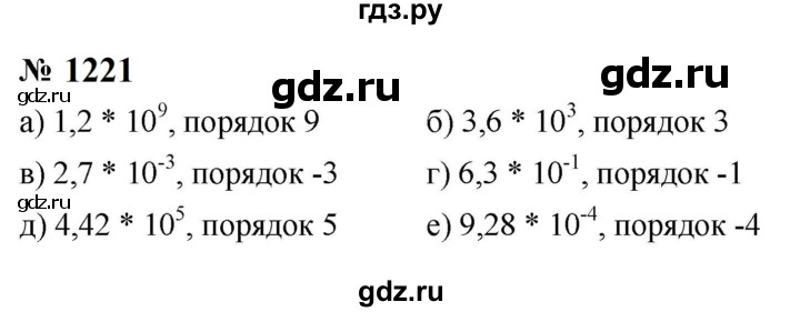ГДЗ по алгебре 8 класс  Макарычев   задание - 1221, Решебник к учебнику 2023
