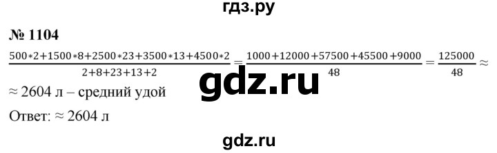 ГДЗ по алгебре 8 класс  Макарычев   задание - 1104, Решебник к учебнику 2022