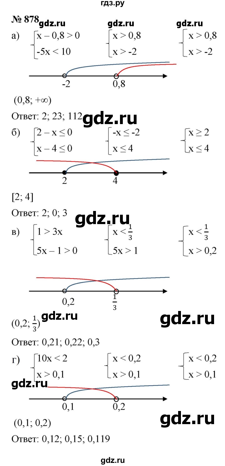 ГДЗ по алгебре 8 класс  Макарычев   задание - 878, Решебник к учебнику 2022