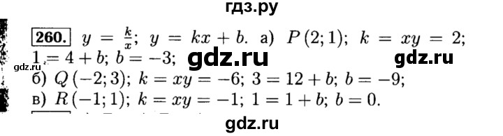 ГДЗ по алгебре 8 класс  Макарычев   задание - 260, Решебник к учебнику 2015