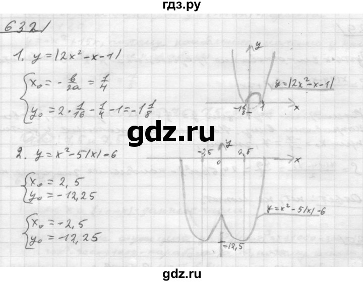 ГДЗ по алгебре 8 класс  Алимов   номер - 632, Решебник №1