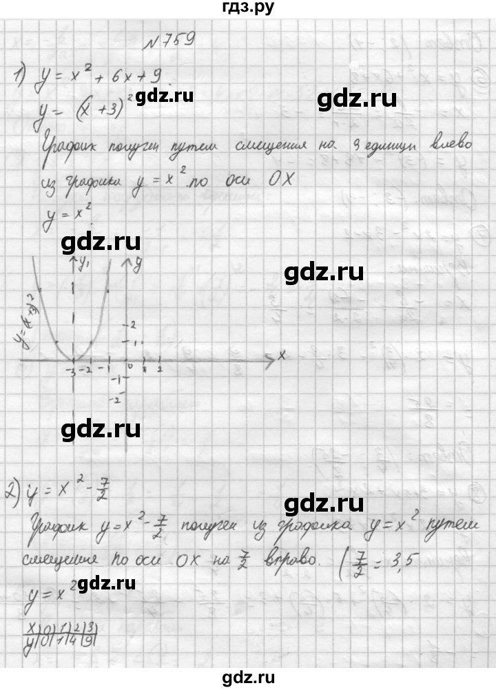 ГДЗ по алгебре 8 класс  Алимов   номер - 759, Решебник №1