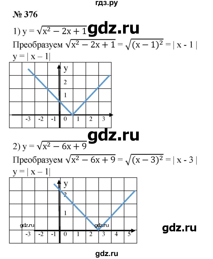 ГДЗ по алгебре 8 класс  Алимов   номер - 376, Решебник №2