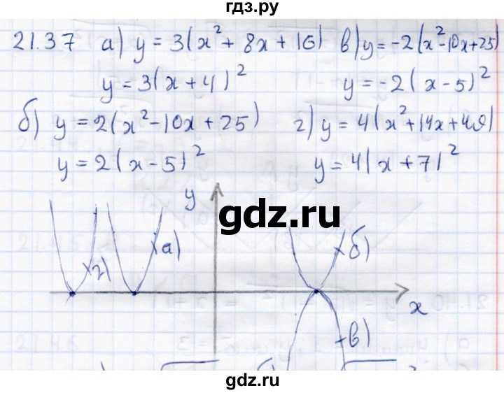 ГДЗ по алгебре 8 класс Мордкович Учебник, Задачник Базовый уровень §21 - 21.37, Решебник к задачнику 2017
