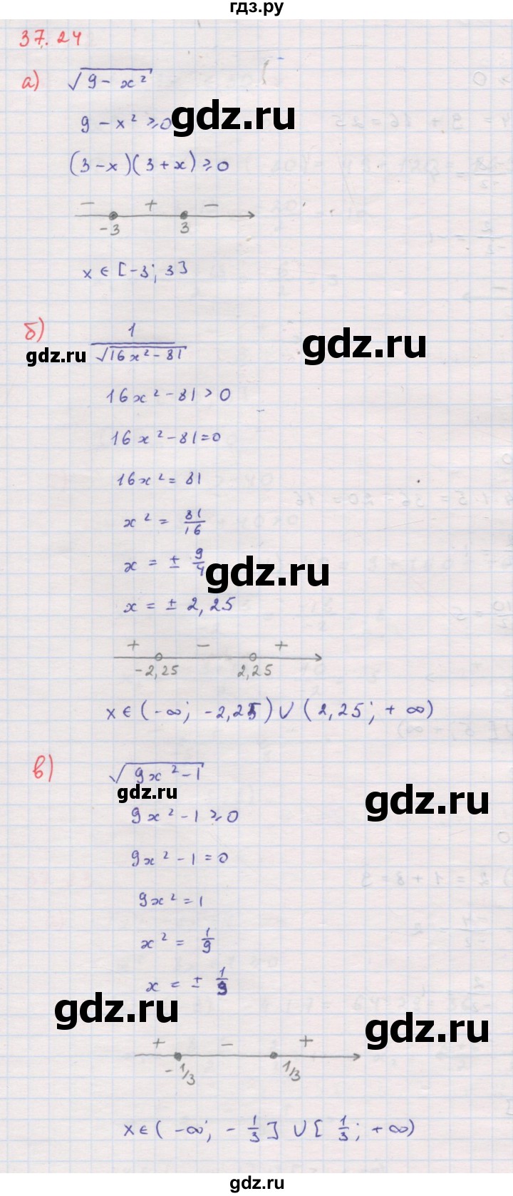 ГДЗ по алгебре 8 класс Мордкович Учебник, Задачник Базовый уровень §37 - 37.24, Решебник к задачнику 2017