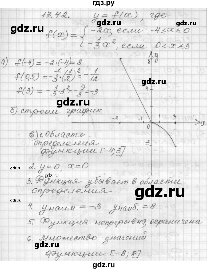 ГДЗ по алгебре 8 класс Мордкович Учебник, Задачник Базовый уровень §17 - 17.42, Решебник №1 к задачнику 2015