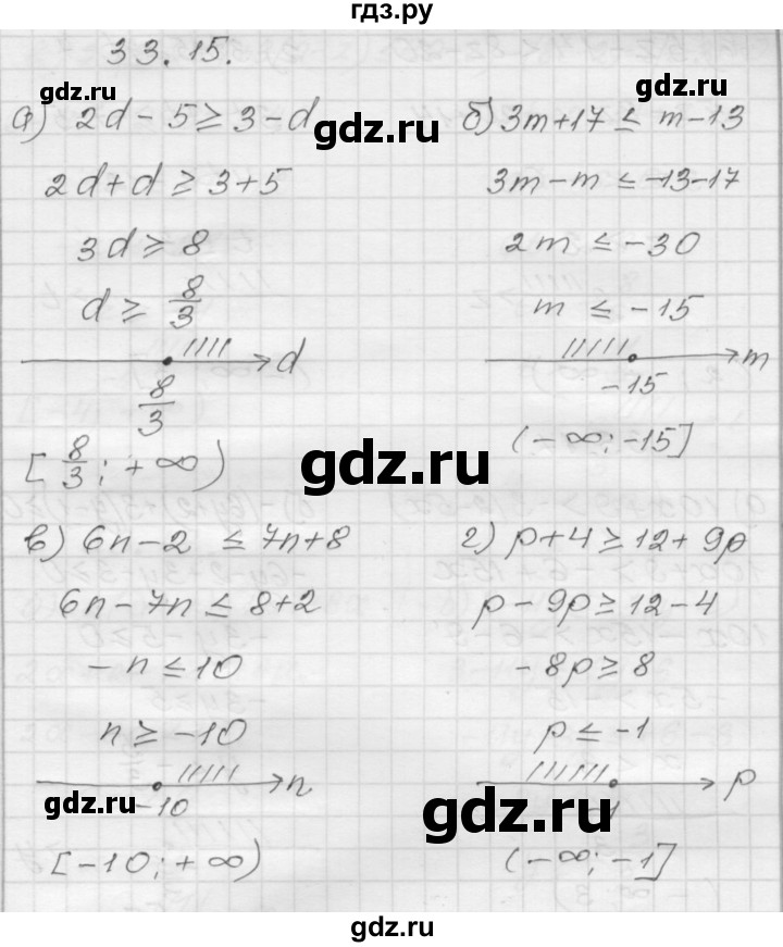 ГДЗ по алгебре 8 класс Мордкович Учебник, Задачник Базовый уровень §33 - 33.15, Решебник №1 к задачнику 2015