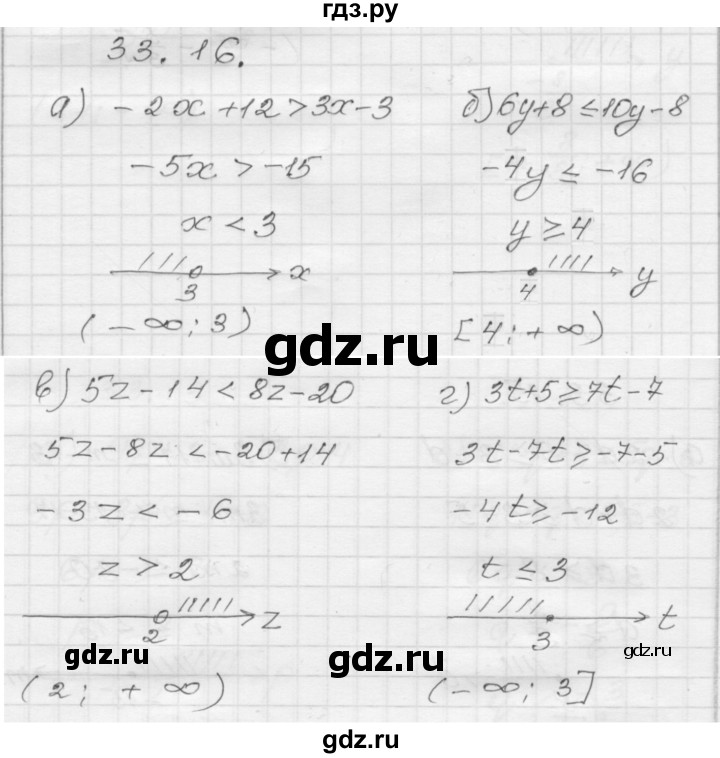 ГДЗ по алгебре 8 класс Мордкович Учебник, Задачник Базовый уровень §33 - 33.16, Решебник №1 к задачнику 2015
