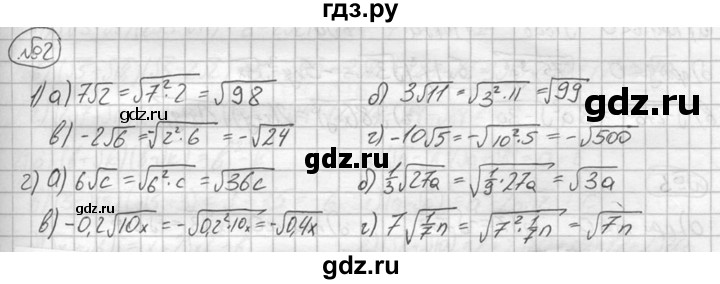 ГДЗ по алгебре 8 класс Жохов дидактические материалы  самостоятельная работа / вариант 2 / С-21 - 2, решебник №2