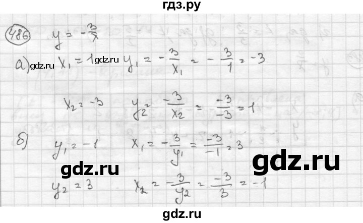 ГДЗ по алгебре 8 класс  Никольский   номер - 486, Решебник №1 к учебнику 2015