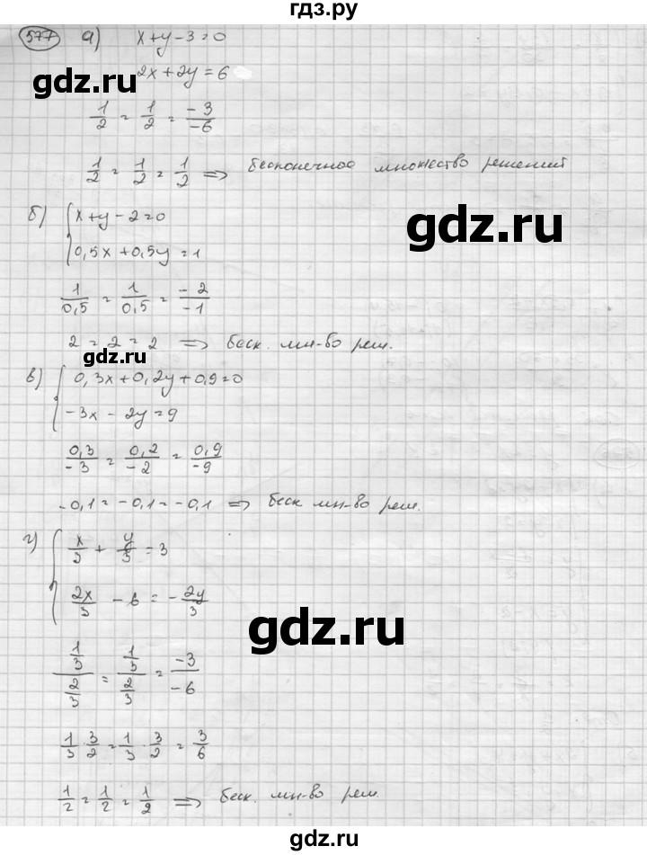 ГДЗ по алгебре 8 класс  Никольский   номер - 577, Решебник №1 к учебнику 2015