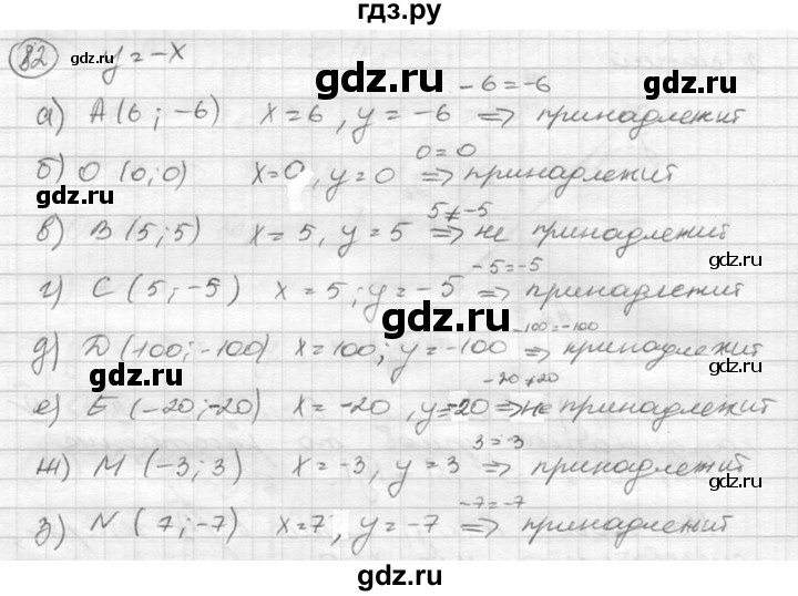 ГДЗ по алгебре 8 класс  Никольский   номер - 82, Решебник №1 к учебнику 2015