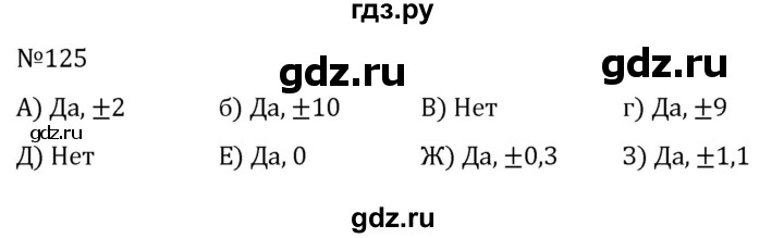 ГДЗ по алгебре 8 класс  Никольский   номер - 125, Решебник к учебнику 2022