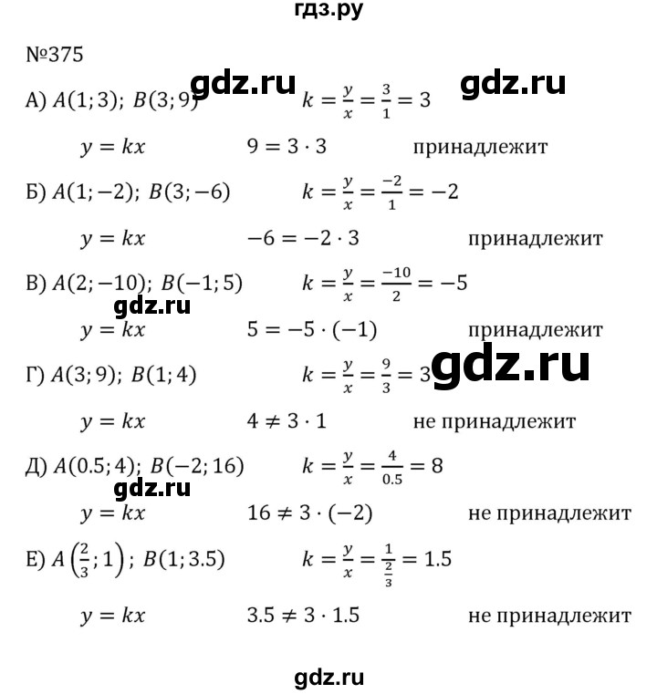 ГДЗ по алгебре 8 класс  Никольский   номер - 375, Решебник к учебнику 2022