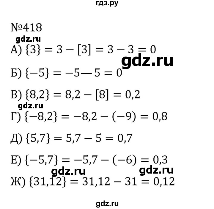 ГДЗ по алгебре 8 класс  Никольский   номер - 418, Решебник к учебнику 2022