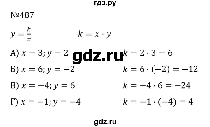 ГДЗ по алгебре 8 класс  Никольский   номер - 487, Решебник к учебнику 2022